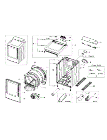 Main Asy parts for Samsung Dryer DV52J8060GW/A2-00 from AppliancePartsPros.com
