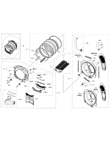 Drum parts for Samsung Dryer DV50K7500GV/A3-01 from AppliancePartsPros.com