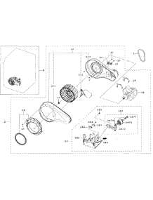 Motor Duct parts for Samsung Dryer DV50K7500GV/A3-01 from AppliancePartsPros.com