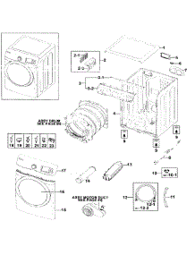 Main Assy parts for Samsung Dryer DV511AER/XAA-02 from AppliancePartsPros.com
