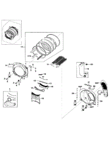 Drum Assy parts for Samsung Dryer DV511AER/XAA-02 from AppliancePartsPros.com