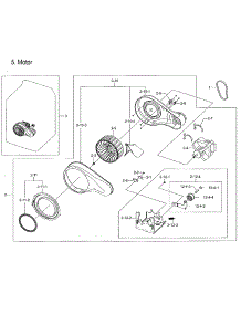 Motor Duct parts for Samsung Dryer DVG54M8750W/A3-00 from AppliancePartsPros.com