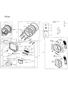Drum Parts parts for Samsung Dryer DVG54M8750W/A3-00 from AppliancePartsPros.com