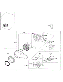 Motor Duct parts for Samsung Dryer DV330AEB/XAA-02 from AppliancePartsPros.com