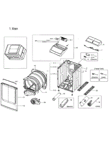 Main Asy parts for Samsung Dryer DVE54M8750V/A3-00 from AppliancePartsPros.com