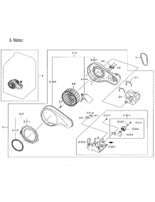 Motor Duct parts for Samsung Dryer DVE54M8750V/A3-00 from AppliancePartsPros.com
