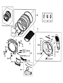 Drum Assy parts for Samsung Dryer DV203AGW/XAA-00 from AppliancePartsPros.com