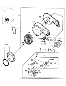Motor Assy parts for Samsung Dryer DV203AGW/XAA-00 from AppliancePartsPros.com