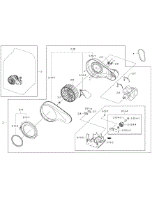Motor Duct parts for Samsung Dryer DV50K8600GV/A3-01 from AppliancePartsPros.com