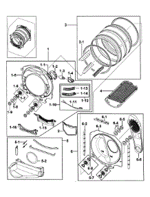 Drum Assy parts for Samsung Dryer DV328AGR/XAA-00 from AppliancePartsPros.com