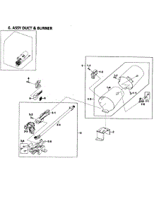 Heater Assy parts for Samsung Dryer DV511AGR/XAA-01 from AppliancePartsPros.com
