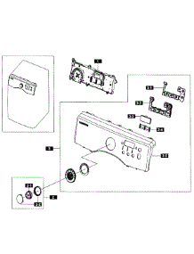 Control Panel parts for Samsung Dryer DV365GTBGWR/A3-01 from AppliancePartsPros.com