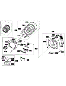 Drum Assy parts for Samsung Dryer DV365GTBGWR/A3-01 from AppliancePartsPros.com