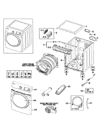 Main Assy parts for Samsung Dryer DV511AER/XAA-00 from AppliancePartsPros.com
