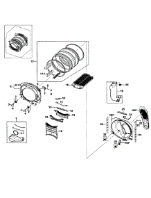 Drum Assy parts for Samsung Dryer DV511AER/XAA-00 from AppliancePartsPros.com