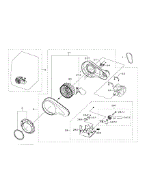 Motor Duct parts for Samsung Dryer DV511AGR/XAA-03 from AppliancePartsPros.com