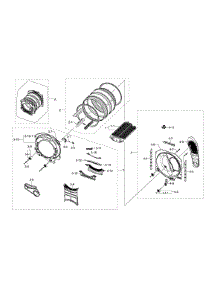 Drum parts for Samsung Dryer DV511AGR/XAA-03 from AppliancePartsPros.com