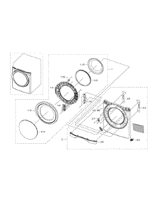 Front & Door parts for Samsung Dryer DV511AGR/XAA-03 from AppliancePartsPros.com