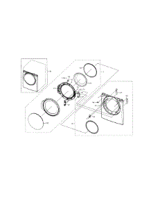 Frame Front & Door parts for Samsung Dryer DV331AEW/XAA-03 from AppliancePartsPros.com