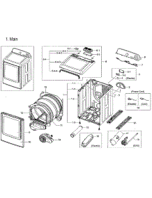 Main Asy parts for Samsung Dryer DVG52M7750W/A3-00 from AppliancePartsPros.com