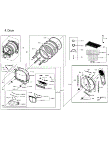 Drum Parts parts for Samsung Dryer DVG52M7750W/A3-00 from AppliancePartsPros.com