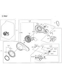 Motor Duct parts for Samsung Dryer DVG52M7750W/A3-00 from AppliancePartsPros.com