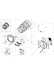 Drum parts for Samsung Dryer DV331AER/XAA-03 from AppliancePartsPros.com