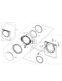 Frame Front & Door parts for Samsung Dryer DV331AER/XAA-03 from AppliancePartsPros.com