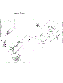 Gas Burner parts for Samsung Dryer DVG55M9600V/A3-00 from AppliancePartsPros.com