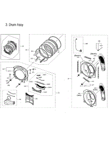Drum Assy parts for Samsung Dryer DVG55M9600V/A3-00 from AppliancePartsPros.com