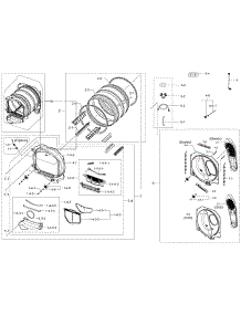 Drum Parts parts for Samsung Dryer DV50K8600EW/A3-01 from AppliancePartsPros.com