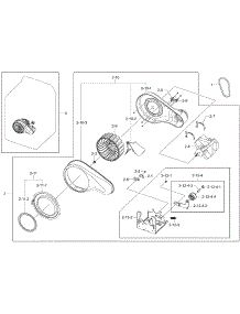 Motor Duct parts for Samsung Dryer DV50K8600EW/A3-01 from AppliancePartsPros.com