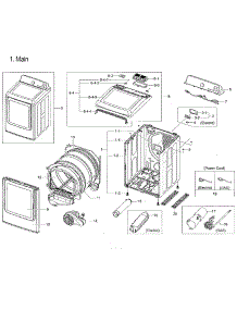 Main Asy parts for Samsung Dryer DVE50M7450P/A3-00 from AppliancePartsPros.com