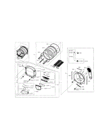 Drum parts for Samsung Dryer DV5471AGP/XAA-03 from AppliancePartsPros.com