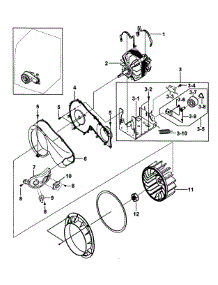 Motor Assy parts for Samsung Dryer DV317AGW/XAA-00 from AppliancePartsPros.com