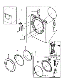Front Assy parts for Samsung Dryer DV317AGW/XAA-00 from AppliancePartsPros.com