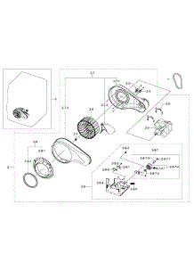Motor Duct parts for Samsung Dryer DV395ETPASU/A1-00 from AppliancePartsPros.com