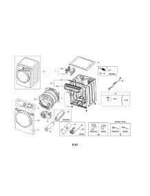 Main Unit parts for Samsung Dryer DVE45N5300V/A3-00 from AppliancePartsPros.com