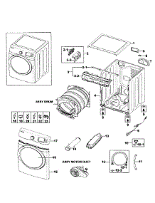 Main Assy parts for Samsung Dryer DV511AEW/XAA-01 from AppliancePartsPros.com