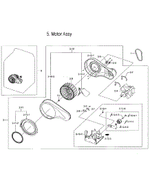 Motor Assy parts for Samsung Dryer DVE52M7750W/A3-00 from AppliancePartsPros.com