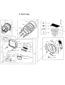 Drum Assy parts for Samsung Dryer DVE52M7750W/A3-00 from AppliancePartsPros.com