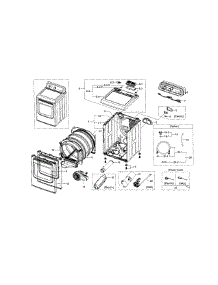 Main Assy parts for Samsung Dryer DV5471AEW/XAA-01 from AppliancePartsPros.com