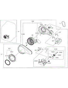 Motor Duct parts for Samsung Dryer DV50F9A8EVW/A2-00 from AppliancePartsPros.com