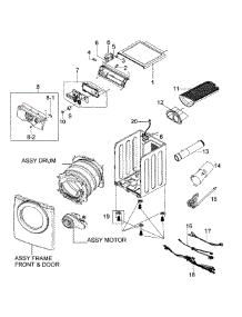 Main Assy parts for Samsung Dryer DV206AGS/XAA-00 from AppliancePartsPros.com