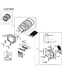 Drum Assy parts for Samsung Dryer DV511AGR/XAA-00 from AppliancePartsPros.com