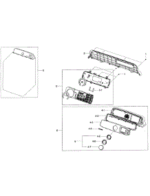 Control Panel parts for Samsung Dryer DV50F9A6EVW/A2-01 from AppliancePartsPros.com