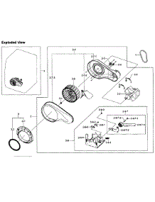 Motor Assy parts for Samsung Dryer DV393ETPAWR/A1-01 from AppliancePartsPros.com
