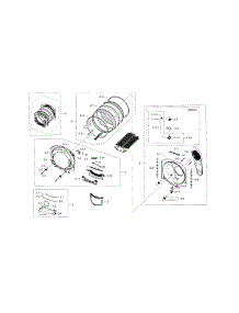 Drum parts for Samsung Dryer DV331AGR/XAA-01 from AppliancePartsPros.com