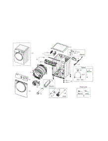 Main Assy parts for Samsung Dryer DV331AGR/XAA-01 from AppliancePartsPros.com
