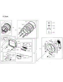 Drum Parts parts for Samsung Dryer DVG50M7450W/A3-00 from AppliancePartsPros.com